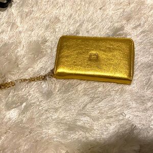 ERIC JAVITS Gold Wristlet